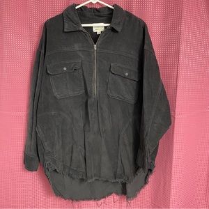 1/4 zip corduroy pullover